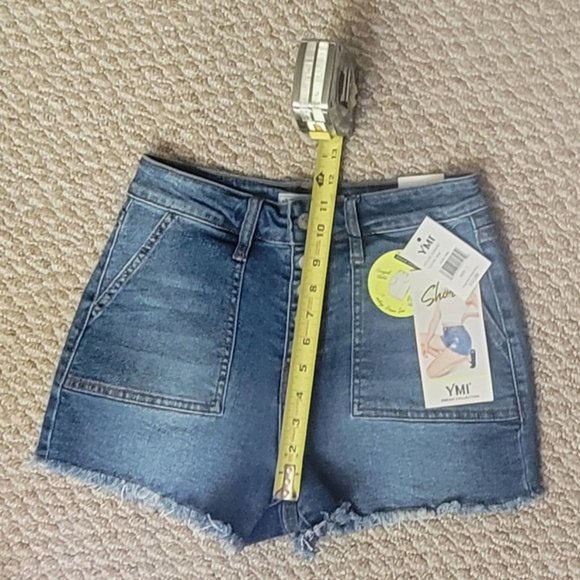 High Rise Button Fly Denim Daisy Dukes Denim Cutoff Shorts Size 7/28 NEW - Picture 6 of 8